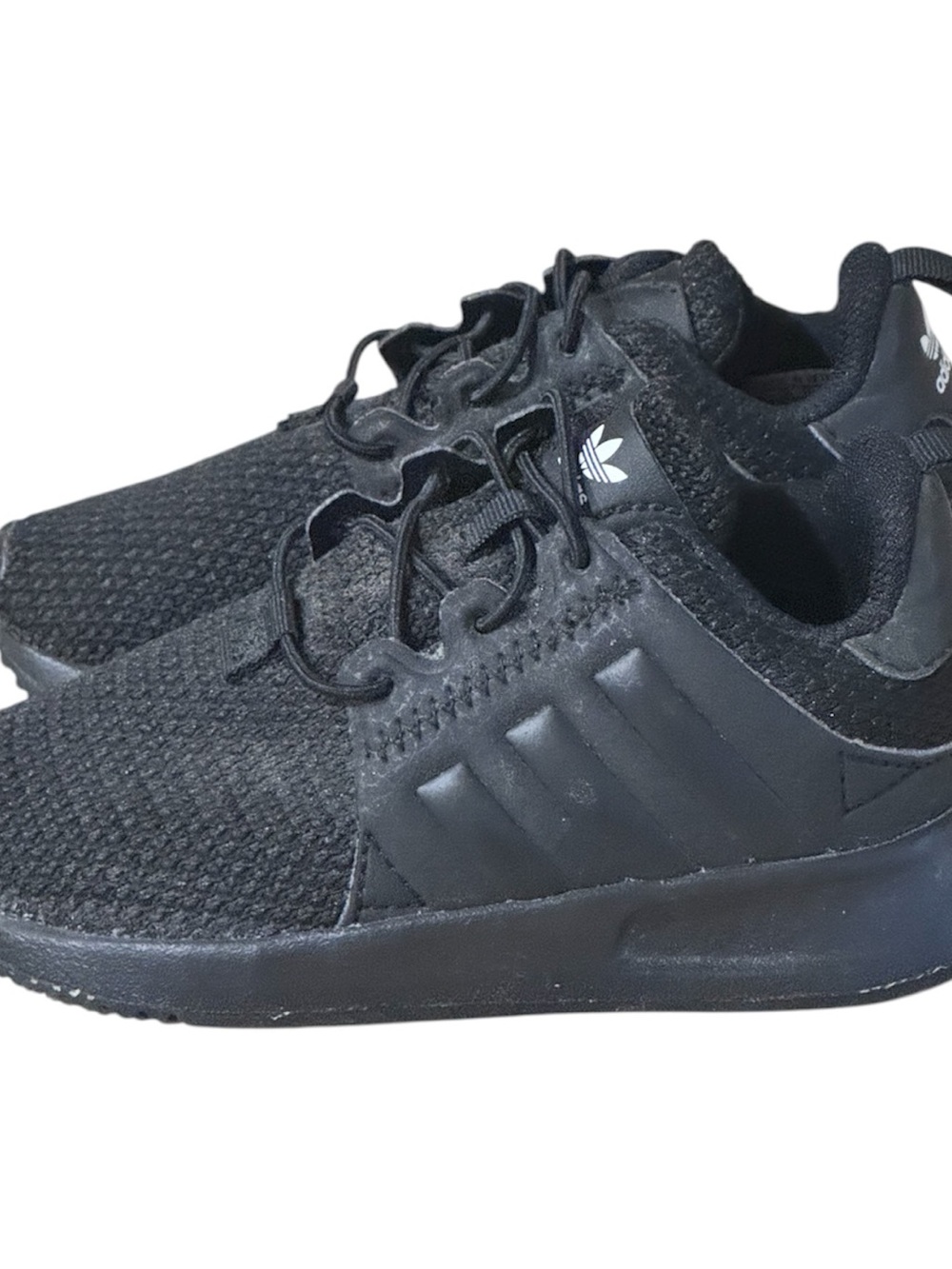 adidas Kids All-Black Knit Slip-On Sneakers